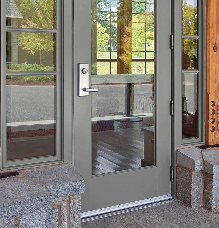 the exterior door of a building